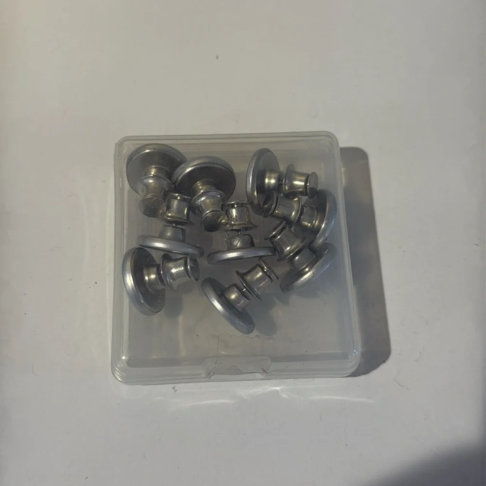 10 Silver Button Tack Pins Set to Adjust Pants